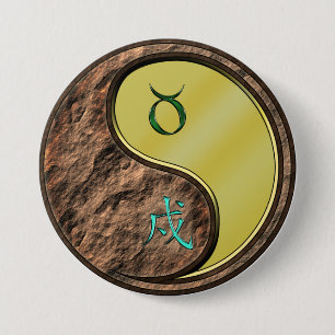 Stier & Metallhund Button