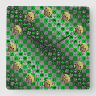 Stier & Metallinchen Quadratische Wanduhr