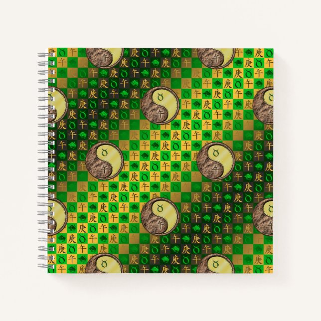 Stier & Metallpferd Notizbuch (Vorderseite)
