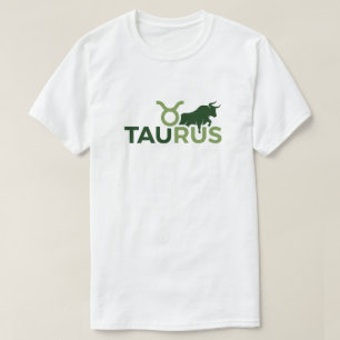 Stier Moderne Überlappung Typografie Zodiac Grafik T-Shirt