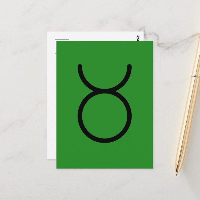 Stier Postkarte (Vorderseite/Rückseite Beispiel)