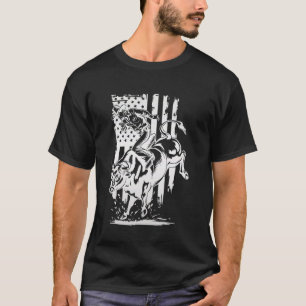 Stier-Reiter, Cowboy-Rodeo-Grafik, Western-Stierre T-Shirt