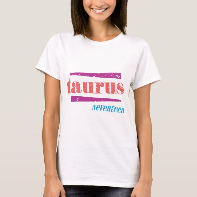 Stier-Rosa T-Shirt (Vorderseite)