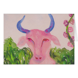 Stier-rosa Tierkreis-Symbol-freier Raum