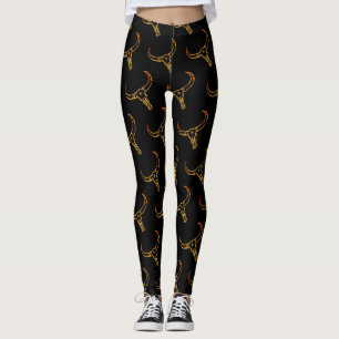 Stier-Schädel-GoldLeggings Leggings