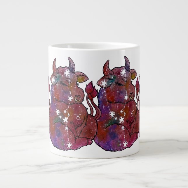 Stier Sternzeichen Geburtstag  Jumbo-Tasse (Vorderseite)