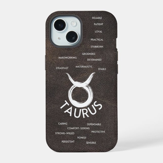 Stier-Sternzeichen-Horoskop-Eigenschaften Männer iPhone 15 Hülle (Rückseite)