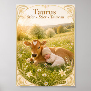 Stier-Sternzeichen-Kunst Traumhafte Astrologie-K Poster