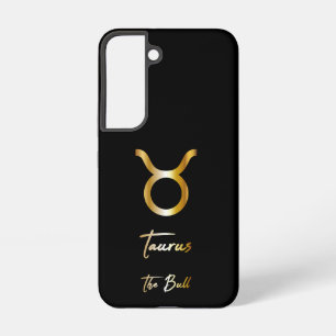 Stier-Sternzeichen, Schwarz & Gold Samsung Galaxy Hülle