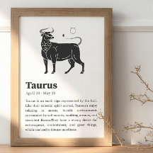 Stier-Sternzeichenposter