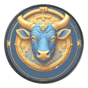 ♉ Stier Stier Gold Ring Hockey Puck Sternzeichen G