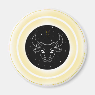 Stier-Symbol – Minimales Astrologie-Emblem Magnet