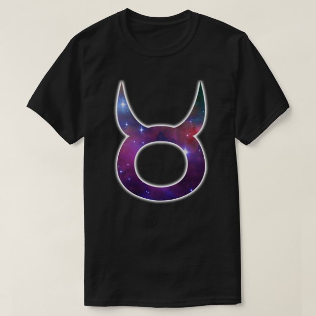 Stier-Symbol-Shirt - Schwarzes T-Shirt (Design vorne)