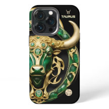 Stier Taurus, Smaragd und Gold personalisiert