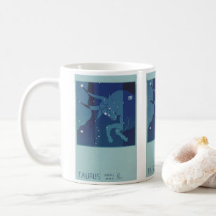 Stier-Taurus-Sternbild Vintage-Zodiac-Astrologie Tasse