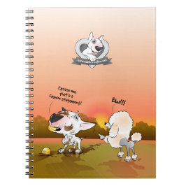 Stier-Terrier-Cartoon-Notizbuch "Mode-Aussage " Notizblock