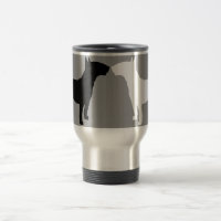 Stier-Terrier-Doppelt-Silhouette-Reise-Tasse