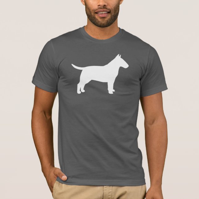 Stier-Terrier-Silhouette T-Shirt (Vorderseite)