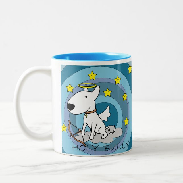 Stier-Terrier-Tasse Zweifarbige Tasse (Links)