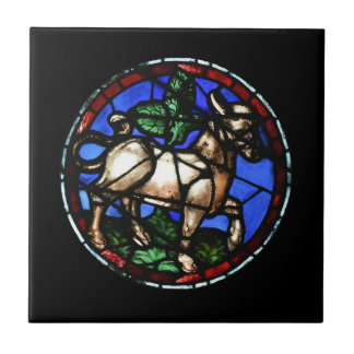 Stier-Tierkreis-Buntglas-Notre-Dame de Paris-Ti Fliese