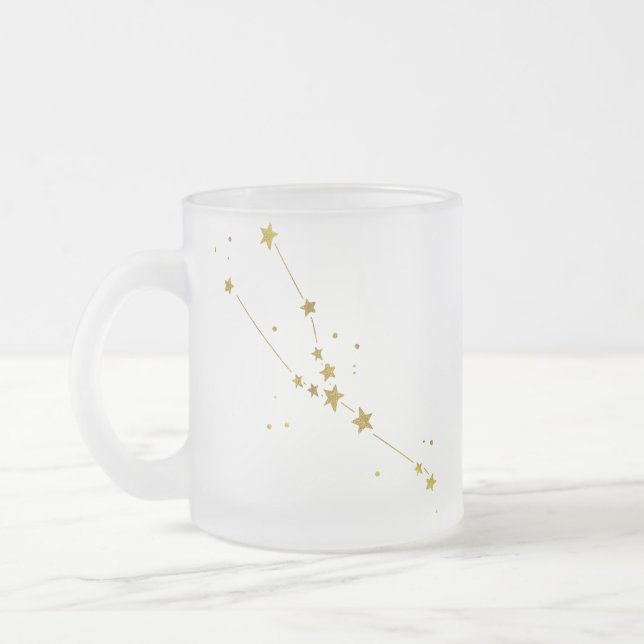 Stier-Tierkreis-mattierte Bier-Tasse Mattglastasse (Links)