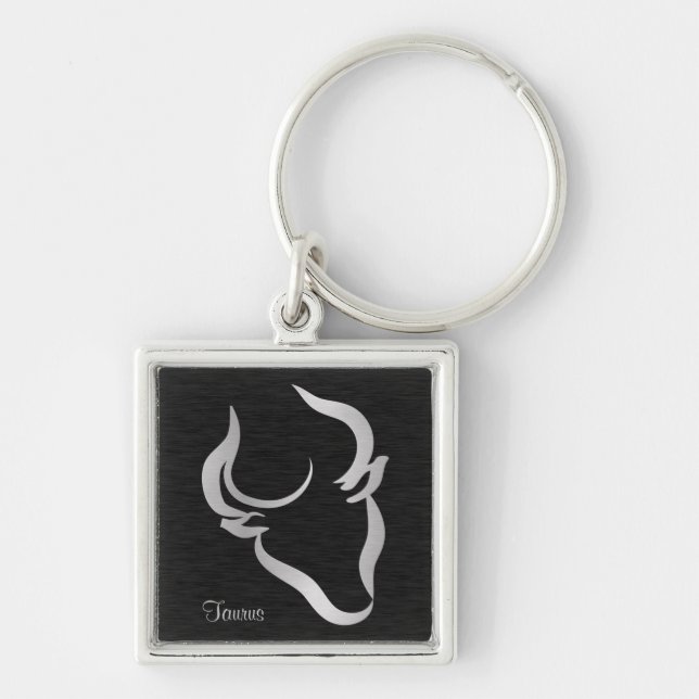 Stier-Tierkreis-Zeichen Schlüsselanhänger (Vorne)