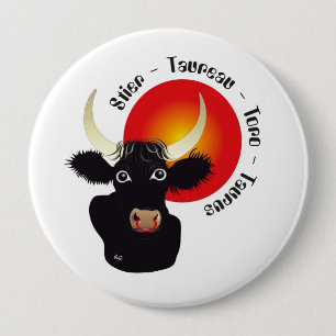 Stier Tierkreiszeichen Button