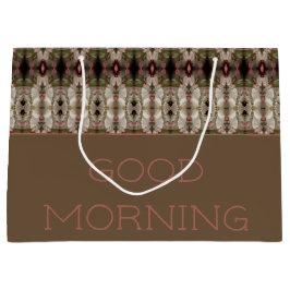 Stier und rosa dekoriert große geschenktüte