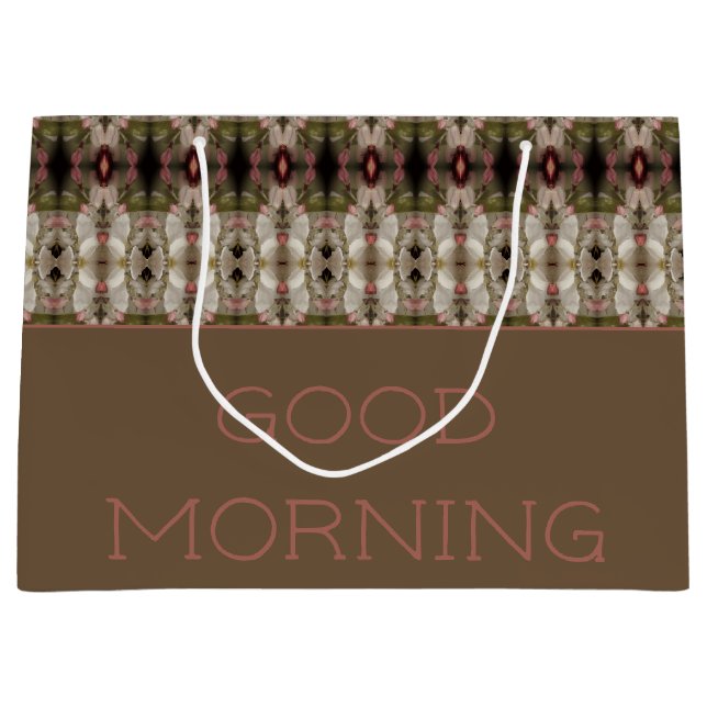 Stier und rosa dekoriert große geschenktüte (Vorderseite)