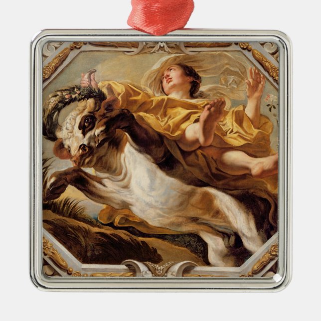 Stier, von den Zeichen des Tierkreises Silbernes Ornament (Vorne)