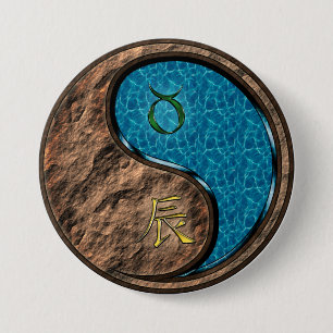 Stier & Wasser-Drache Button