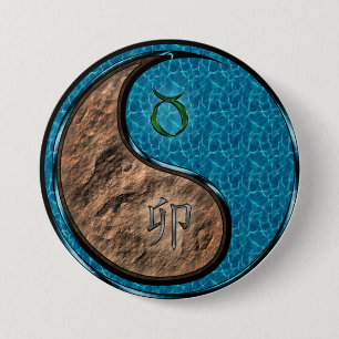 Stier & Wasser Kaninchen Button