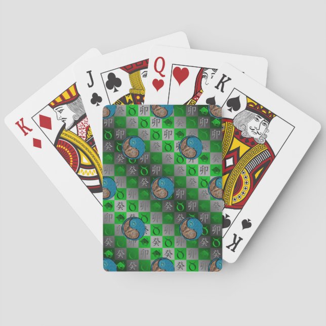 Stier & Wasser Kaninchen Spielkarten (Rückseite)