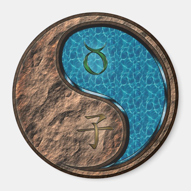 Stier & Wasser-Ratte Magnet (Vorne)