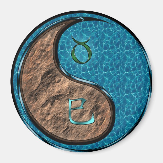 Stier & Wasser Schlange Magnet (Vorne)