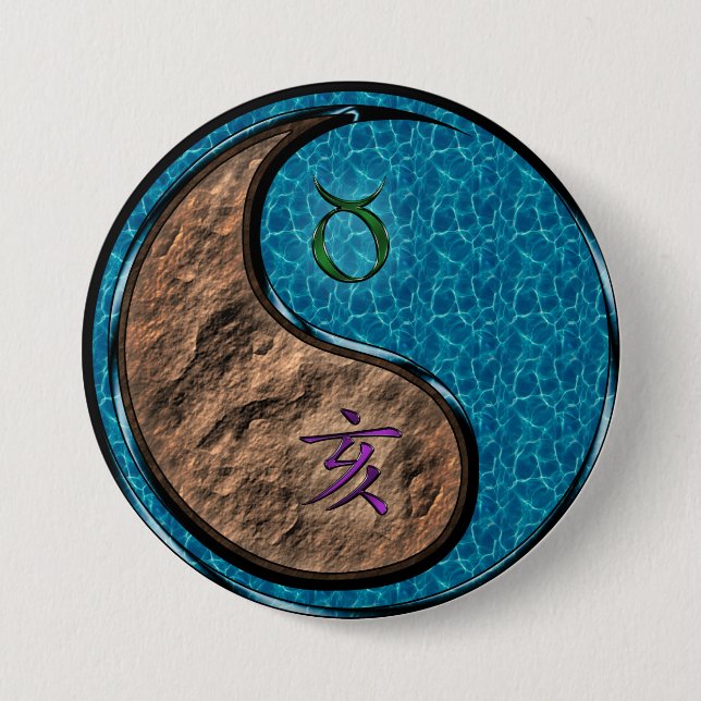 Stier & Wasser Schwein Button (Vorderseite)