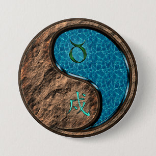 Stier & Wasserhund Button
