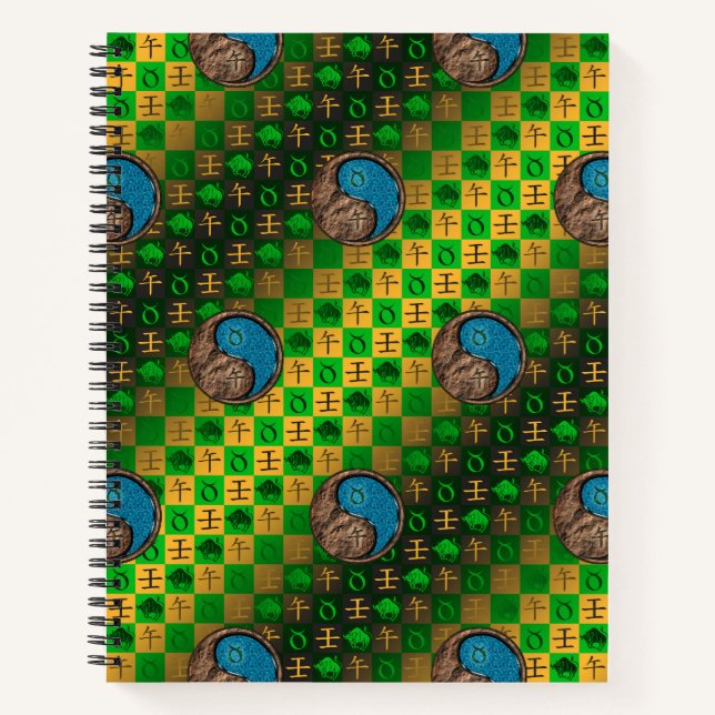 Stier & Wasserpferd Notizbuch (Vorderseite)