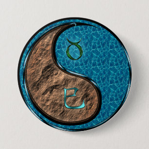 Stier & Wasserschlange Button