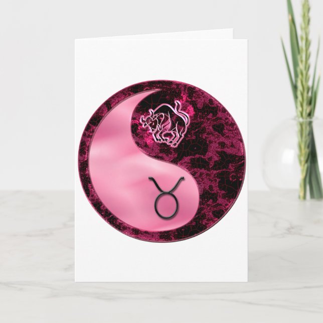 Stier Yin Yand Karte (Vorderseite)