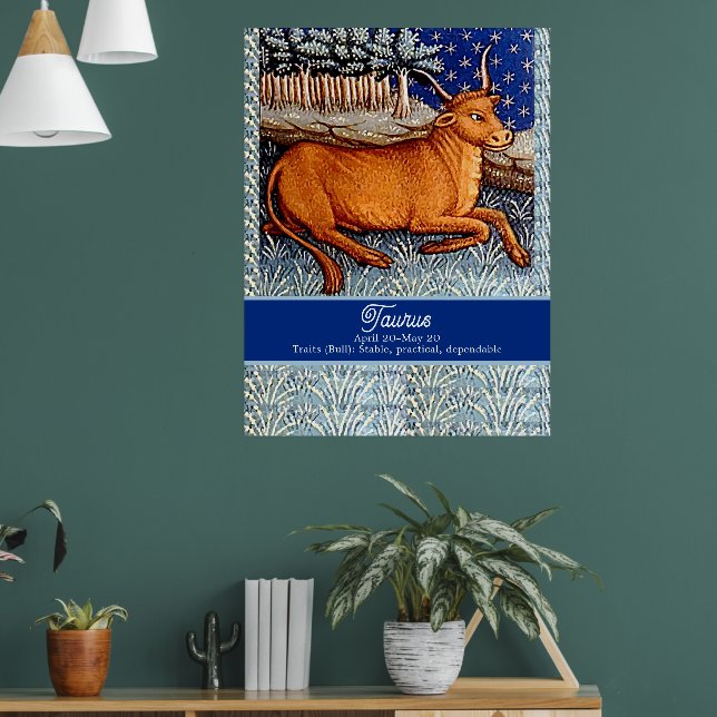 Stier-Zeichen Geburtstagsfeier Poster (Wohnzimmer 1)