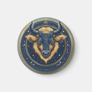 Stier-Zodiac-Stieremblem mit goldenem Ring Magnet