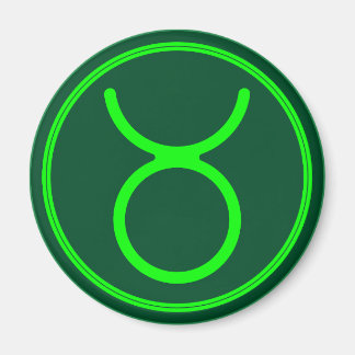 Stier-Zodiac-Symbol Grün Kontrast Magnet