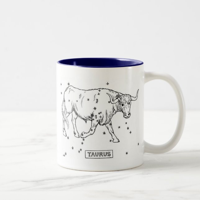 Stier Zweifarbige Tasse (Rechts)