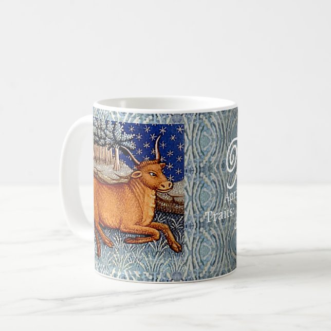 Stier-Zwillingszeichen-Geburtstagsfeier Kaffeetasse (Vorderseite Links)