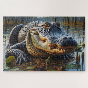 Stieralligator im Sumpf Puzzle