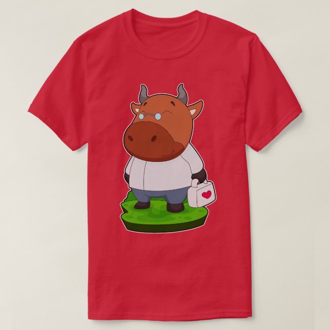 Stierarzt Erste-Hilfe-Kit T-Shirt (Design vorne)