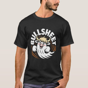 Stierblatt Halloween Lustige Highland-Kuh Geist 1 T-Shirt