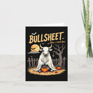 Stierblatt Kuh Geist Halloween Wortspiel mit Jack Karte