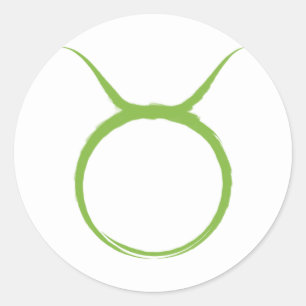 STIERBulle April Mai Astrologie Sternzeichen-Party Runder Aufkleber